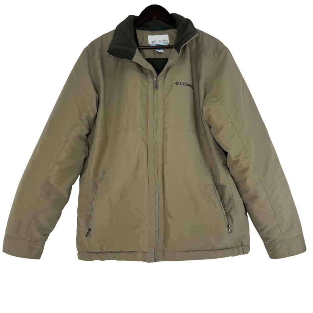 Columbia Tan Fleece Lined Full Zip Outdoor Jacket